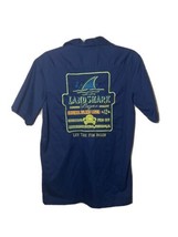 Landshark Lager Mens Small Dark Blue Short Sleeve Button Up Shirt Margar... - $19.35