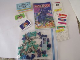 2001 Hasbro Disney Monopoly Game Pieces Money Tokens Cards Properties &amp; Houses - £14.99 GBP