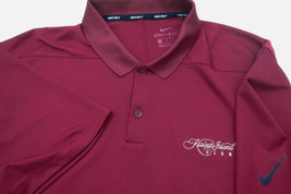 NEW Nike Dri-Fit Burgundy Red Golf Polo Shirt Kiawah Island Club XL - £35.37 GBP