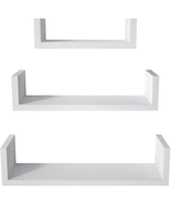 Floating Shelves Wall Mounted, Solid Wood Wall Shelves, White - €20,69 EUR Floating Shelves Wall Mounted, Solid Wood Wall Shelves, White - €20,69 EUR