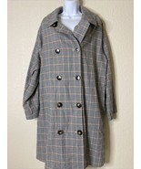 NWT Forever 21 Women Size L Micro Plaid Jacket Sensemill by Ro &amp; Ha Peacoat - £5.63 GBP