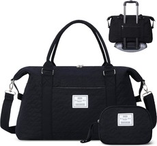 Duffle Weekender Travel Bag for Women Personal Item Overnight Duffel Car... - £42.43 GBP