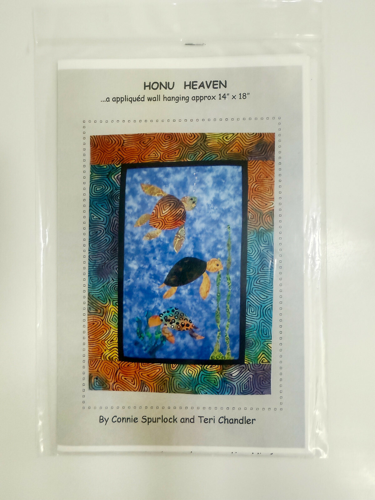 Honu Heaven Appliqued Wall Hanging Pattern SWD 225 Turtles 14&quot; X 18&quot; Qui... - $5.93