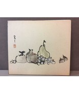 Vintage Japanese Watercolor Painting of Still Life - Fruit, Signed and Chop - £38.55 GBP