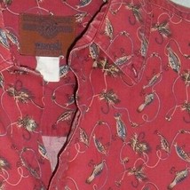 Vtg Western Shirt Wrangler Rugged Wear Outdoor Comfort Fly Fishing Tackle XL - £11.83 GBP