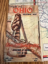 Vintage 1953 Ohio Official State Highway Department Road Map - £9.44 GBP