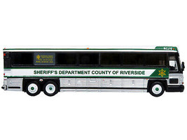 2001 MCI D4000 Coach Bus Sheriff&#39;s Department County of Riverside White Green Vi - £48.46 GBP