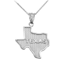 925 Sterling Silver Texas State Map Pendant Necklace - £27.10 GBP+