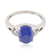 Lapis Lazuli Sterling Silver Ring Domestic Jewelry For Independence Day Gift US - £14.95 GBP