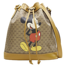 Gucci Disney Candy Gg Micky Mouse Leather Trim Bucket Bag Women Brown One Size - £2,018.36 GBP