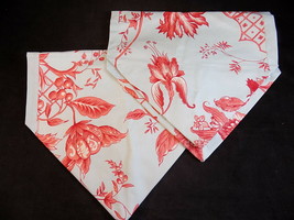 TABLE RUNNER 2 Small Runners Blue w/ Red Bird &amp; Floral Designs 24&quot; L x 13 1/2&quot; W - £7.07 GBP