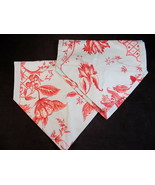 TABLE RUNNER 2 Small Runners Blue w/ Red Bird &amp; Floral Designs 24&quot; L x 1... - $12.30 CAD