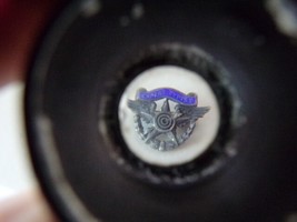 Vintage Expert Typist Sterling Pin Blue Enamel - $460.95 MXN