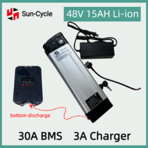 48V 15Ah 1000W Ebike Battery Pack Lithium Ion Charger Electric Bicycles Cycling - £156.96 GBP