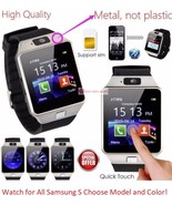 Bluetooth Wireless Smart Watch with Sim For Samsung S5 S6 Edge S7 S8 + S... - £19.95 GBP+