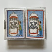 1988 Vintage Tower Pub. Novelty Playing Cards Beer Is Better Than Woman... - $14.85