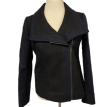 Ann Taylor Petite Black Wool Zip-Up Jacket, Women's Size 4P - $14.24
