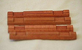 Lincoln Logs Western Cabin Building Toy 4 Half Round Pieces Double Notch 4-5/8&quot; - $9.89