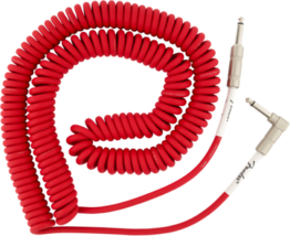 Fender Original Series Coil Cable, Straight-Angle, 30&#39;, Fiesta Red - $39.99