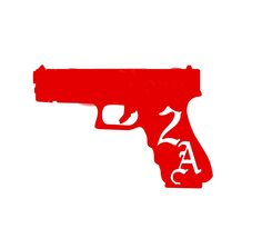 Pistol Handgun 2nd Amendment | Di-cut Decal Vinyl Sticker | Cars Trucks Vans Wal - £2.32 GBP