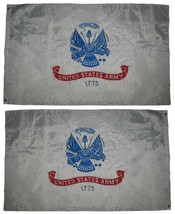 3x5 Embroidered Sewn US Army White Emblem Double Sided 2 ply 200D Nylon Flag - £40.75 GBP