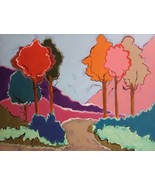 Pop Art Acrylic Landscape Impression 16 x 20 Canvas - £117.67 GBP