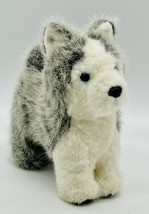 American Girl Doll Siberian Husky Pet Puppy Dog Blue Eyes Gray White 7 inch - $15.98