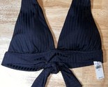 Large Aerie Women’s Black Rib Triangle Tie Back Bikini Top BNWTS  $34.95 - $19.99