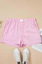 Pink Striped Elastic Waist Pocket Shorts - $260.02 MXN