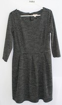 Merona Black White Stripped Dress Size Large #8484 - £7.07 GBP