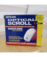 NOS Vintage Mitsumi PS2 Optical Mouse ECM-S6102 2-Button with Scroll Wheel - $24.99