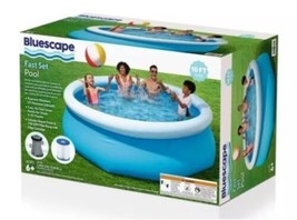 Bluescape Fast Set 10&#39; x 30&#39;&#39; Round Inflatable Soft Sided Above Ground +... - $39.99