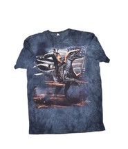 The Mountain Jason Heuser Velociraptor USA Flag Patriot T Shirt Mens L Tie Dye - £11.61 GBP