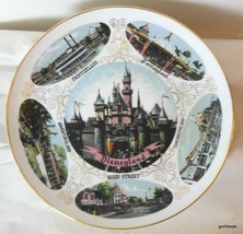 Vintage Disneyland Plate 9.5" Frontierland Adventureland Tomorrowland - £20.33 GBP