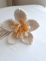 Macrame Flower Wall Hanging, Macrame Flower, Flower Wall Art, Flower Decor - £23.98 GBP