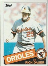 Rich Dauer 1985 Topps # 494 Orioles - $1.73
