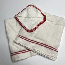 IKEA Hildegun Kitchen Red Stitch Hand Towel Wash Cloth Bathroom Set - £19.97 GBP