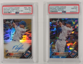 Lot De 2 PSA 10 Classé 2016 Topps Chrome Michael Conforto Baseball Cartes - £337.56 GBP