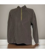 Alpine Design Men&#39;s Large Gray Black Fleece 1/4 Zip Performance Pullover... - $13.20