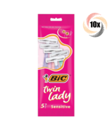 10x Packs Bic Twin Lady Sensitive Skin Assorted Disposable Razors | 5 Pe... - $35.45 CAD