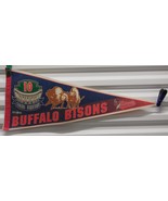 Vintage 1997 wincraft 10th Ann. Buffalo Bison Full Size 12&quot; x 30&quot; Felt P... - £18.82 GBP