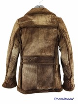 Schott Sheepskin Faux Shearling Womans Leather Vintage  Marlboro Coat Rancher - £165.90 GBP