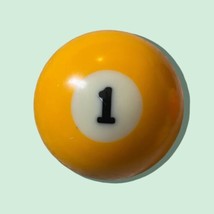 One Pool Billiard Ball #1 2.25&quot; Yellow 2 1/4&quot; Standard Size Vintage - $18.55