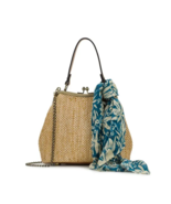 Patricia Nash Laureana Satchel with Greek Floral  Scarf - Burnished Woven - $2,417.35 MXN