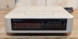 Vintage Sony Dream Machine Am Fm Alarm Led Clock Radio ICF-C240 Beige Tan Works - £11.07 GBP