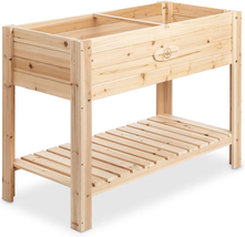 Outdoor Raised Garden Bed with Legs Vegetable Elevated Planter Box Herb Garden - £131.21 GBP+