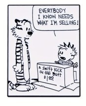 Calvin &amp; Hobbes Swift Kick In the Butt Bill Watterson, Large 1.6&quot; New En... - $6.00