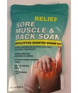 Relief Sore Muscle and Back Soak Eucalyptus Scented EPSOM Salt Bath Salt... - $3.99