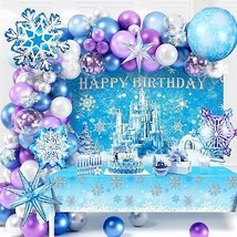 126Pcs Frozen Birthday Party Supplies Decor Frozen Balloon Garland Arch ... - £34.17 GBP