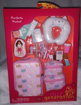 Our Generation Purrfectly Packed Kitty-Print &amp; Accessory Set for Most 18... - $18.69